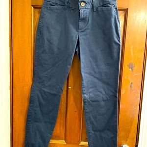 Old Navy Womens 4P Skinny Stretch Khakis Navy Blue Mid-Rise